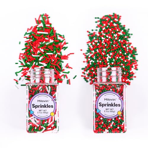 Edible Christmas Sprinkles for Baking (4.23 Ounce)