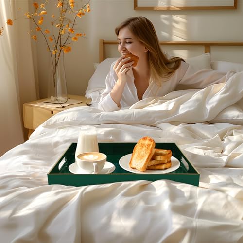 Dark Green Decorative Tray for Ottoman