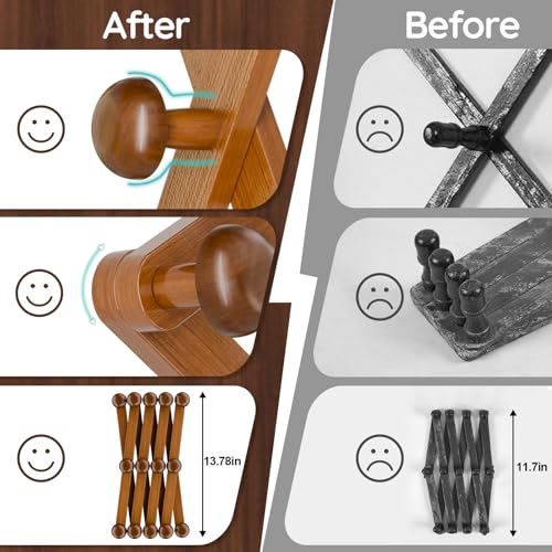 Hat Rack for Wall with 14 Hooks