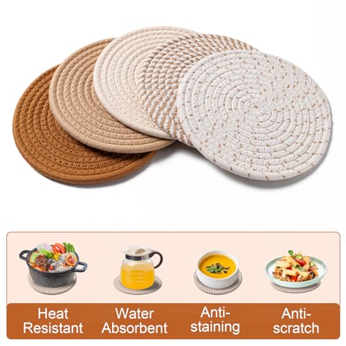 7 Inch Trivets for Hot Dishes (5 Count)