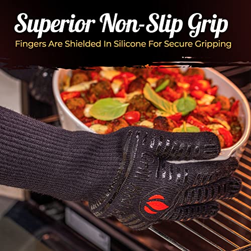 Grill Gloves Heat Proof for Men Grilling BBQ Heat Resistant Gloves