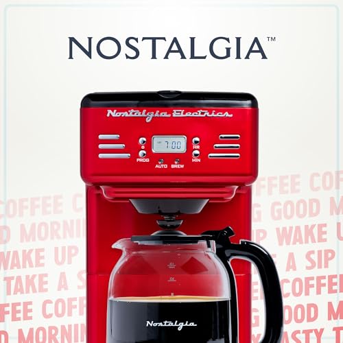 Retro 12 Cup Programmable Coffee Maker With LED Display
