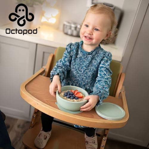 Octopod Silicone Suction Baby Bowl & Lid
