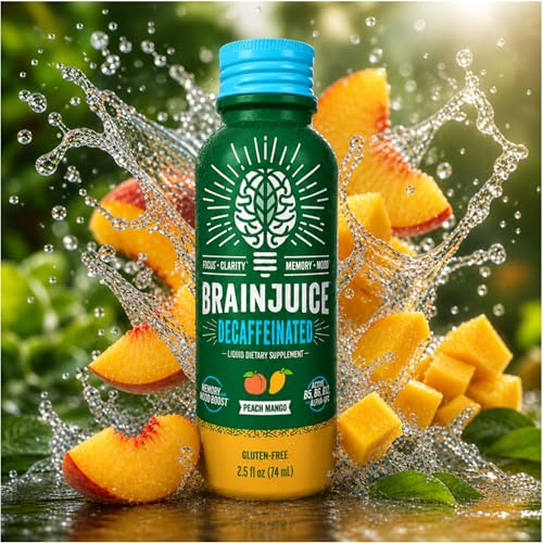 Decaf Peach Mango Nootropic Supplement Shot (30 Fl Oz)