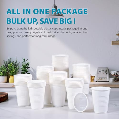 2000 Pack 5 oz White Plastic Cups (2000 Count)