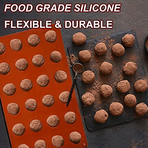 Mini 24 Cavity Semi Sphere Silicone Molds Non (2 Count)