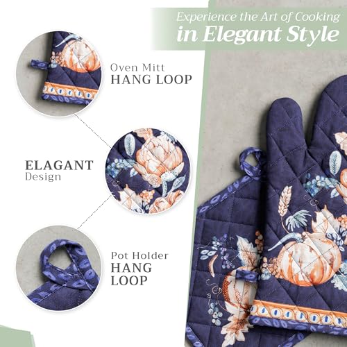 100% Cotton Oven Mitt & Pot Holder Set (2 Count)