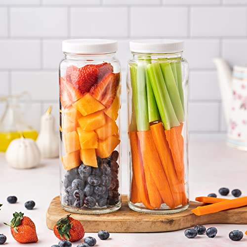 Glass Bottles Set (4 Count)