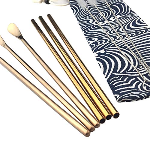 Matte Long Handle Spoon Cocktail Mixing Stirring Spoons Iced Tea Coffee Spoons with 8.6 inch Long Handle Brushed SUS304 Stainless Steel
