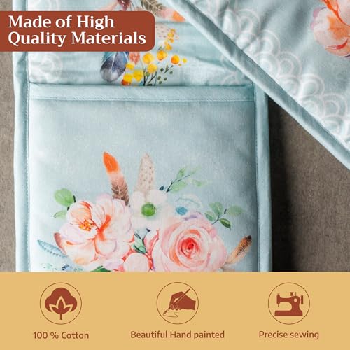 Double Oven Mitts 100% Cotton Double Oven Glove