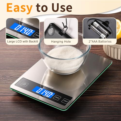 Food Scale 33lb Kitchen Scale with 1g Precision