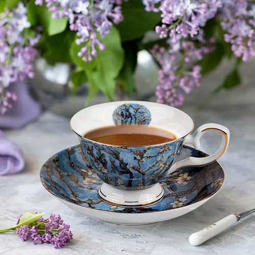 Floral Tea Cups Saucers Set of 2 (2 Count)