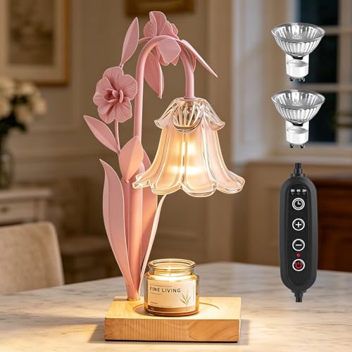 Flower Candle Warmer Lamp with Timer