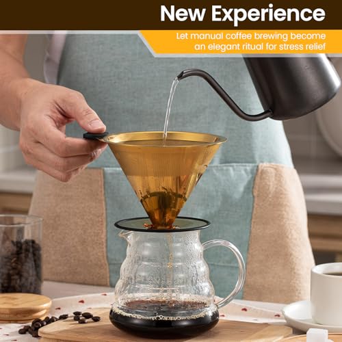 2.0 Upgraded】 Pour Over Coffee Dripper