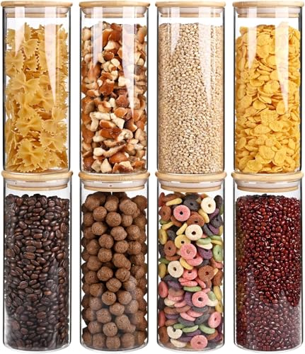 34oz Glass Food Storage Jars (8 Count)