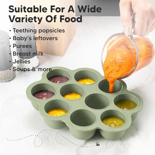 Silicone Food Freezer Trays with Lid