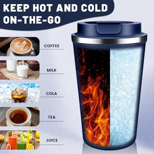 Insulated Coffee Tumblers with Flip Lid 12oz
