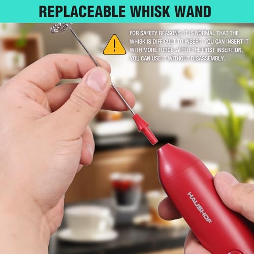 Handheld Rechargeable Milk Frother Wand with Stand