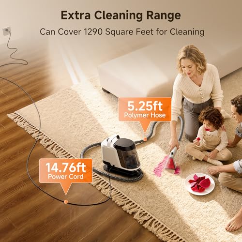18Kpa Carpet Cleaner Machine with Pet Pro Cleaner&Tools Set of 1