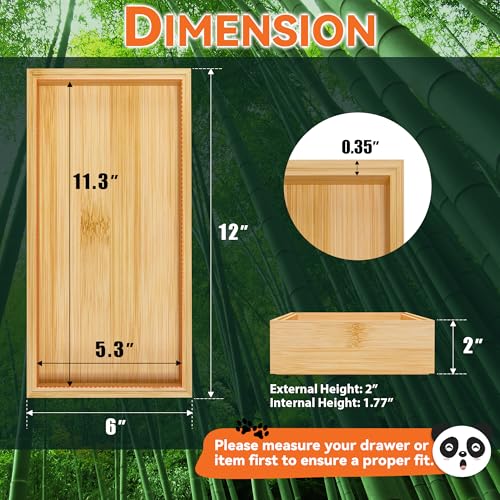 Bamboo Drawer Organizer (2 Count)