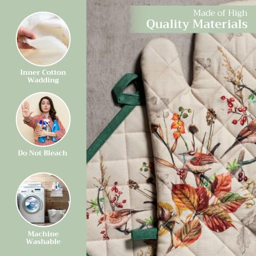 100% Cotton Oven Mitt & Pot Holder Set (2 Count)