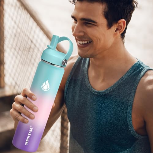 Water Bottle 32oz Double Wall Vacuum Insulated Leak Proof Stainless Steel Sports Water Bottle