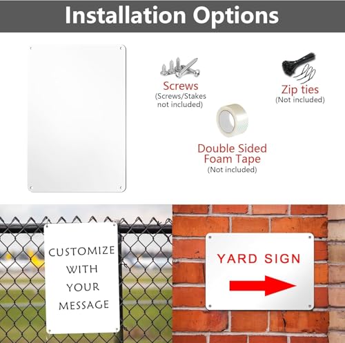 White Blank Metal Sign