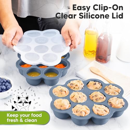 Silicone Food Freezer Trays with Lid
