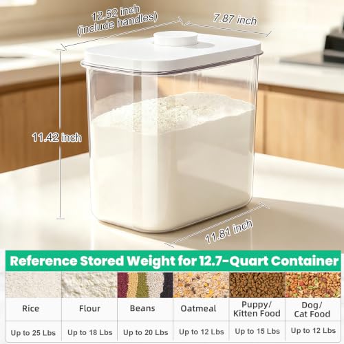 Large Rice Container 25 Lbs with Easy
