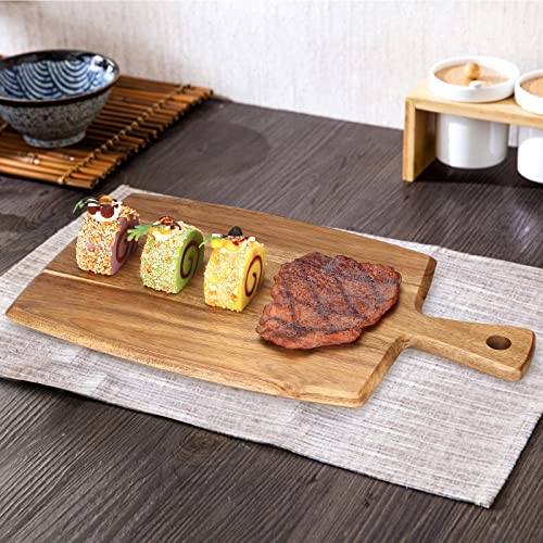 Acacia Wood Chopping Cutting Board Kitchen with Handle Charcuterie Boards
