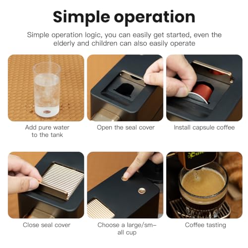 Mini Espresso Coffee Machine for Capsules Compatible with Nespresso OriginalL Machine