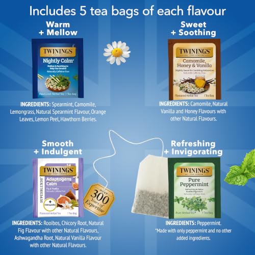 Calm & Cozy Bedtime Herbal Tea Variety (120 Count)
