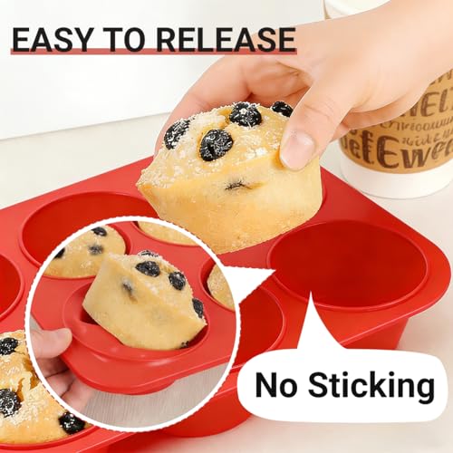 Silicone Muffin Pans for Baking (2 Count)