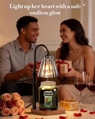 Black Candle Warmer Lamp with Timer