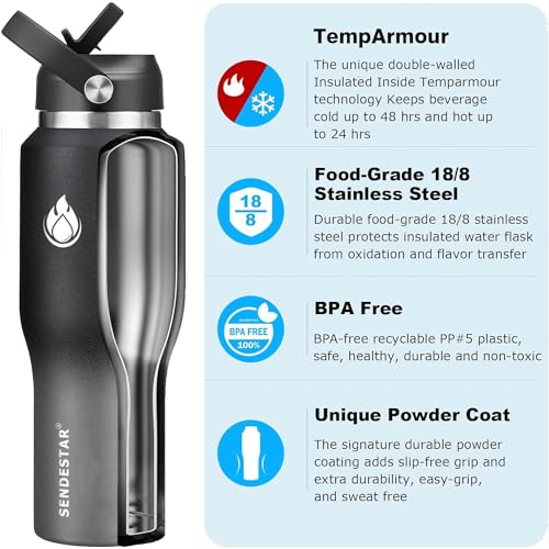 40oz Stainless Steel Water Bottle