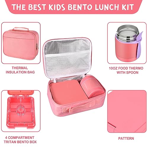 Bento Lunch Box Set With 10oz Soup Thermo