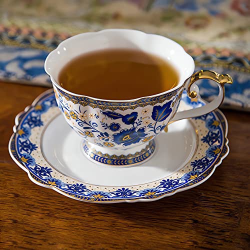Bone China Tea Cups and Saucers (6.7 Count)