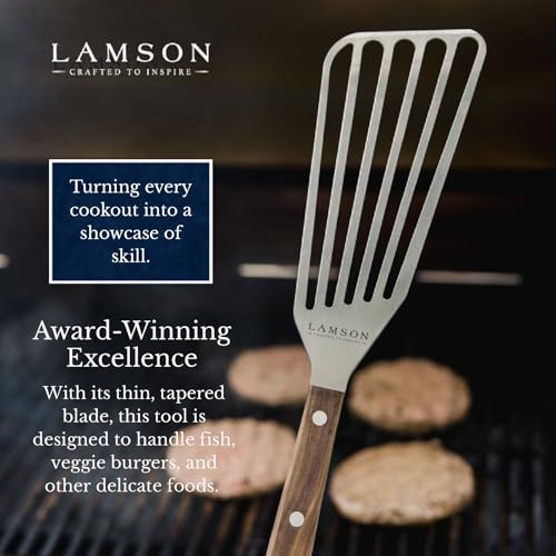 Premier 20" Walnut BBQ Slotted Fish and Vegetable Turner