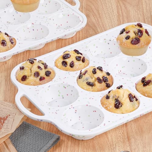 Silicone Muffin Pan with Metal Frame (2 Count)