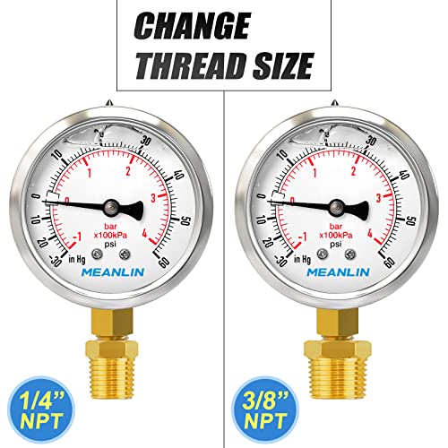 30inHG~60Psi Stainless Steel 1