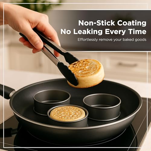 Crumpet Rings Nonstick 3.5 inch (4 Count)