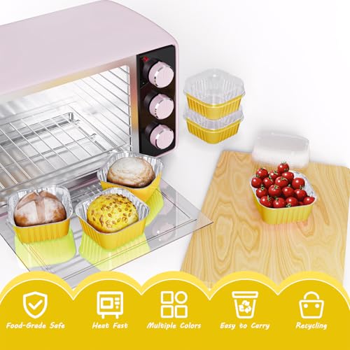 25 Pack Mini Cake Pans with Lids (25 Count)