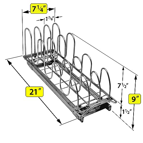 Pull Out Pot and Pan Lid Organizer Under Cabinet