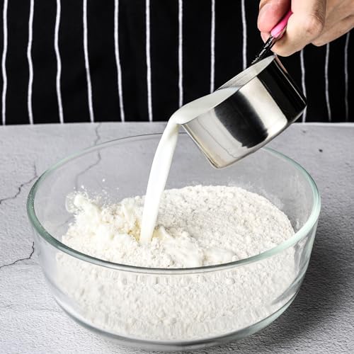 Measuring Cups Set of 8 Stainless Steel Stackable Nesting Measuring Cups