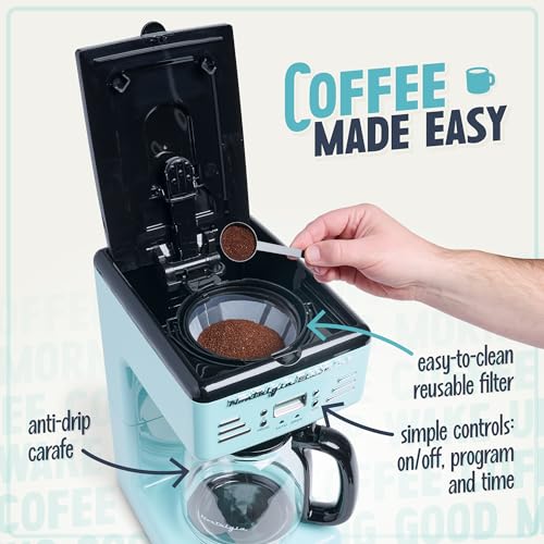 Retro 12 Cup Programmable Coffee Maker With LED Display