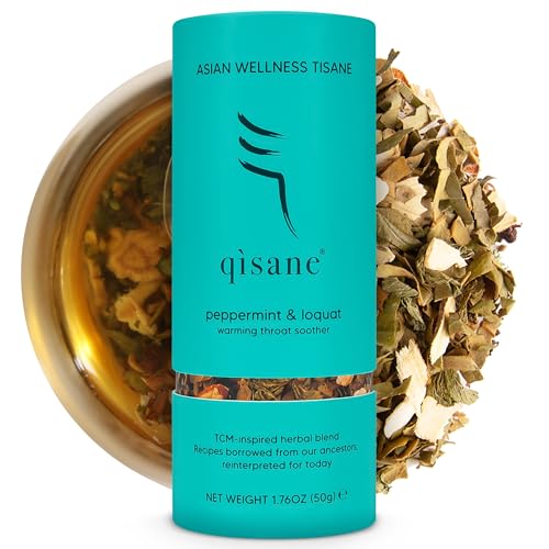 qìsane Organic Peppermint Tea Bags with Loquat & Ginger Herbal (64.5 Ounce)