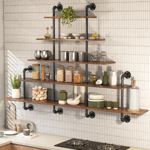 70" Industrial Pipe Shelving (5 Count)