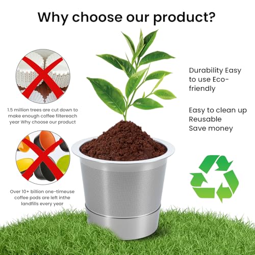 Reusable Stainless Steel K Cup for Keurig (2 Count)