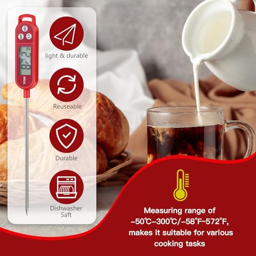 8 Pcs Food Thermometer Instant Read Probe BBQ (8 Count)