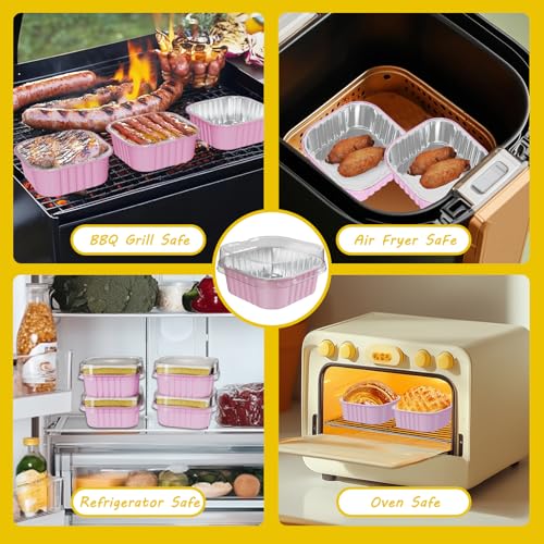 50 Pack Mini Cake Pans with Lids (50 Count)